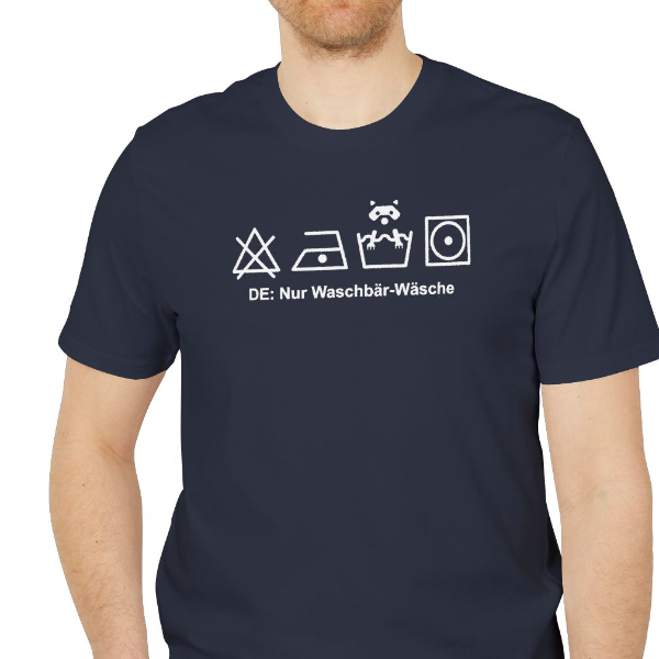 Waschbär-Wäsche Unisex T-Shirt (HTV)